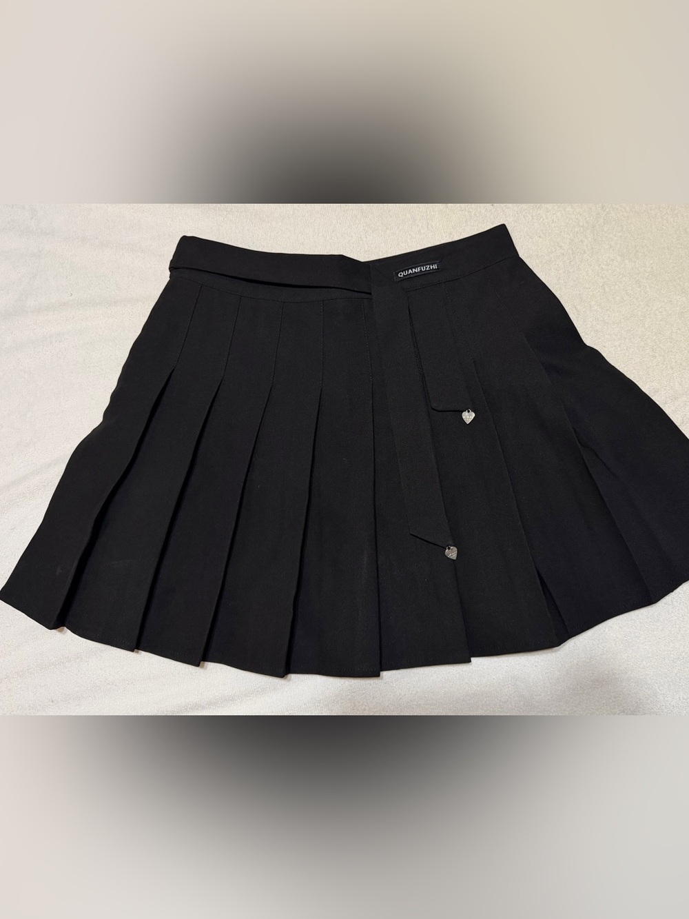Black Pleated Mini Skirt